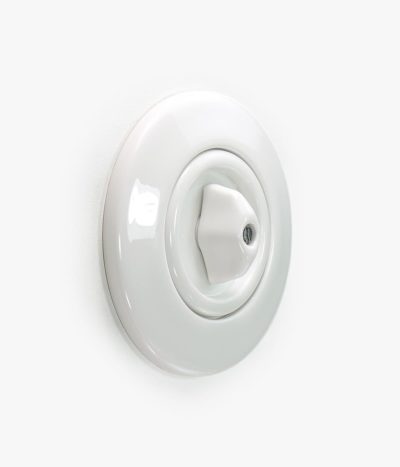 Berker Serie 1930 Rosenthal white rotary light switch