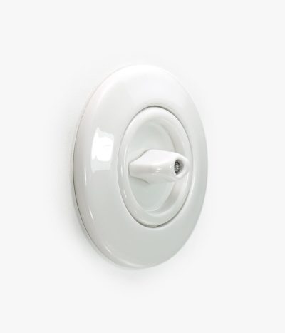 Berker Serie 1930 Rosenthal white rotary light switch