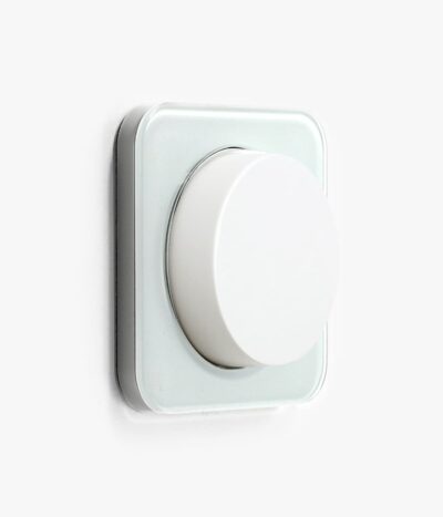 Berker R.1 White glass dimmer switch