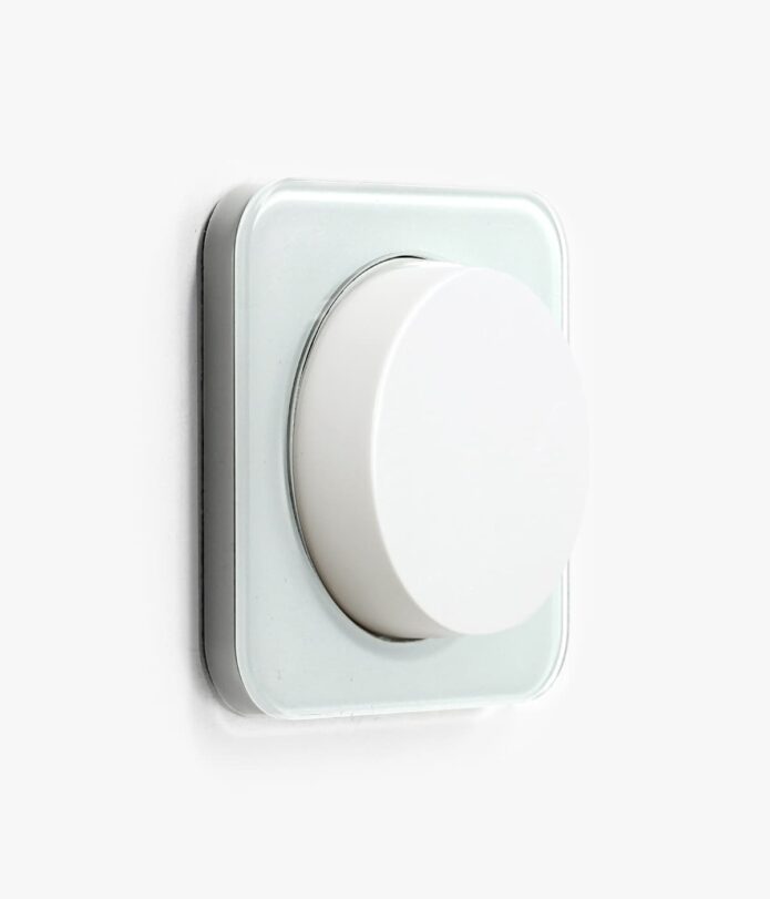 Berker R.1 White glass dimmer switch