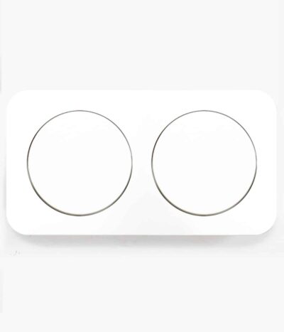 R.1 White Double (1 single dimmer and 1 single switch, in double frame)