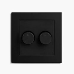 GIRA E2 Black double dimmer switch