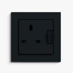 GIRA E2 matt black plug socket