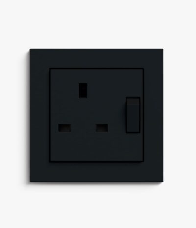 GIRA E2 matt black plug socket