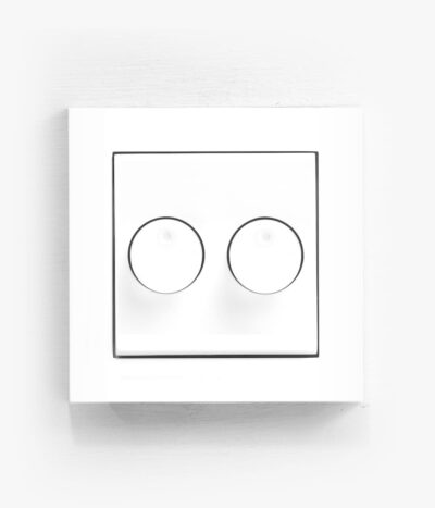 GIRA E2 White double dimmer switch