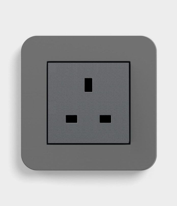 GIRA E3 Dark Grey/Anthracite unswitched single socket