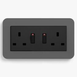 GIRA E3 Dark Grey/Black double socket