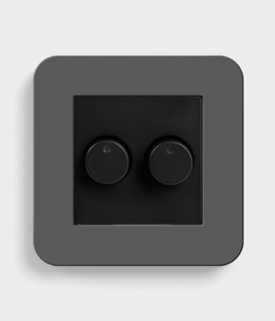 GIRA E3 Dark Grey/Black double dimmer switch