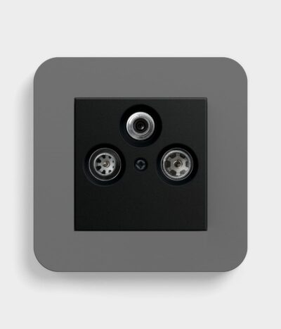 GIRA E3 Dark Grey/Black TV/SAT socket
