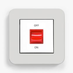 GIRA E3 Light Grey cooker switch