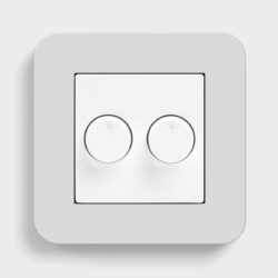 GIRA E3 Light Grey/White double dimmer switch