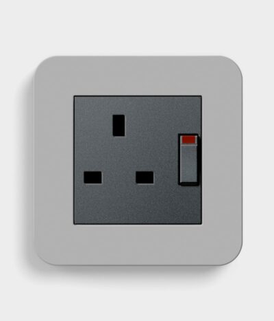GIRA E3 Mid Grey/Anthracite single socket