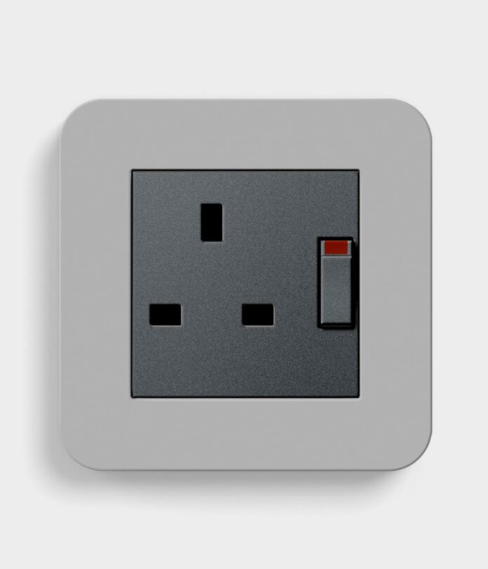 GIRA E3 Mid Grey/Anthracite single socket