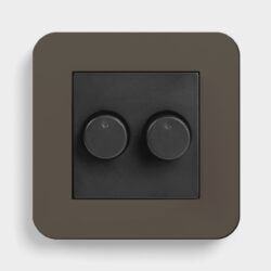 GIRA E3 Umber/Anthracite double dimmer switch