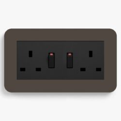 GIRA E3 Umber Double Switched Socket