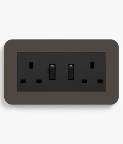 GIRA E3 Umber Double Switched Socket