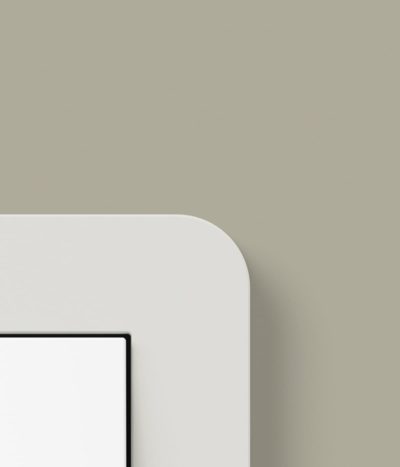Gira E3 Soft Touch Light Grey on wall