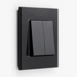 GIRA Esprit Black Glass light switch
