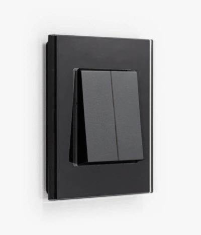 GIRA Esprit Black Glass light switch