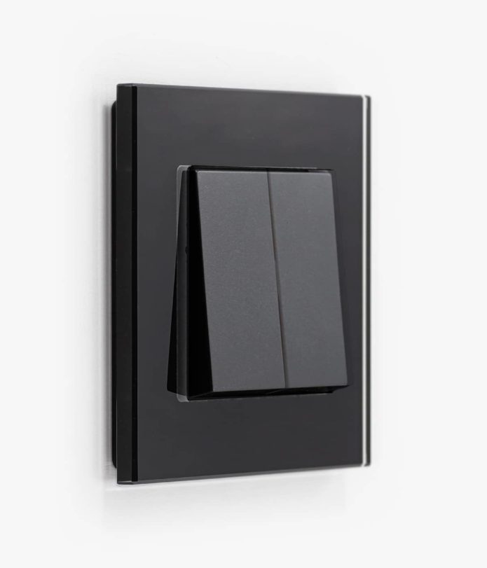 GIRA Esprit Black Glass light switch