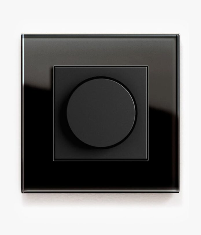 GIRA Esprit Black Glass Dimmer switch