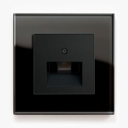 GIRA Esprit Black Glass network outlet