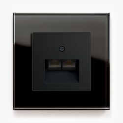 GIRA Esprit Black Glass network outlet