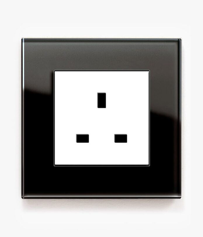 GIRA Esprit Black Glass plug socket