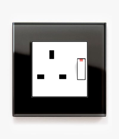 GIRA Esprit Black Glass plug socket