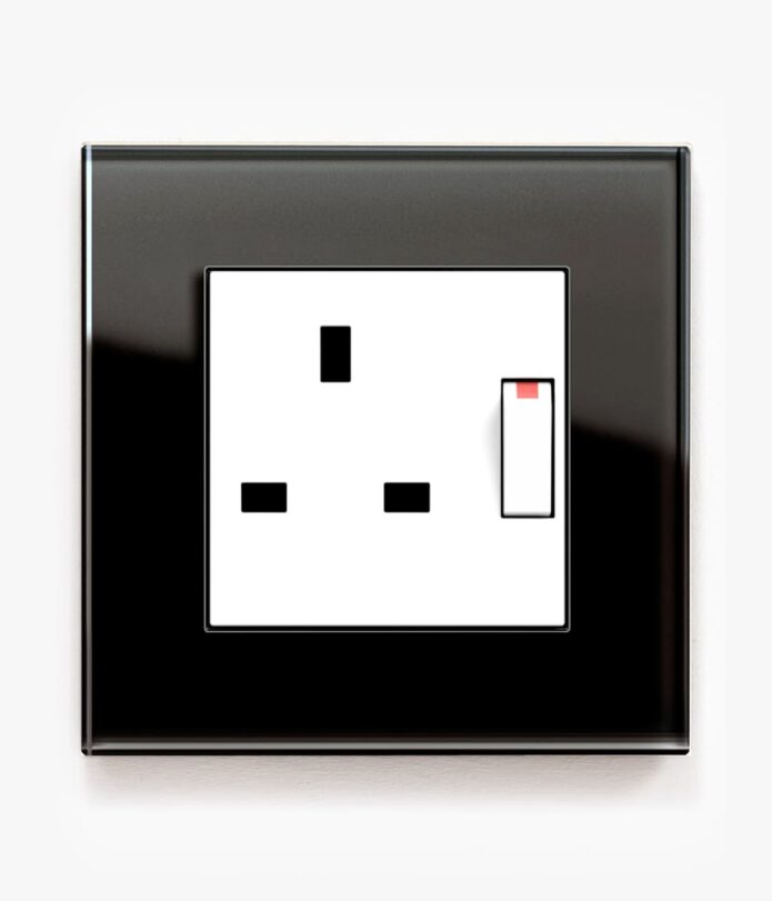 GIRA Esprit Black Glass plug socket