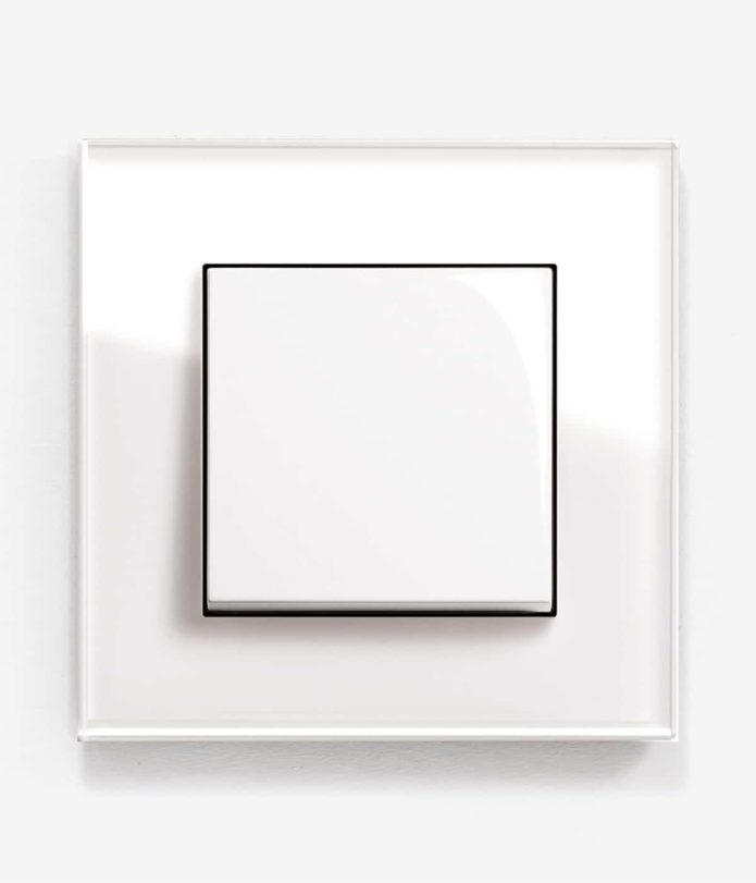 GIRA Esprit White Glass light switch