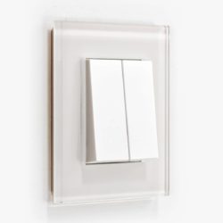 GIRA White Glass light switch