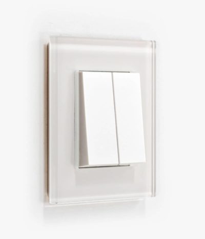 GIRA White Glass light switch