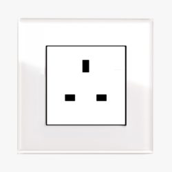 GIRA Esprit White Glass plug socket