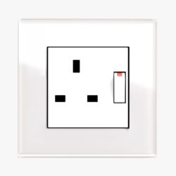 GIRA Esprit White Glass plug socket