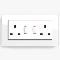 GIRA Esprit White Glass plug socket