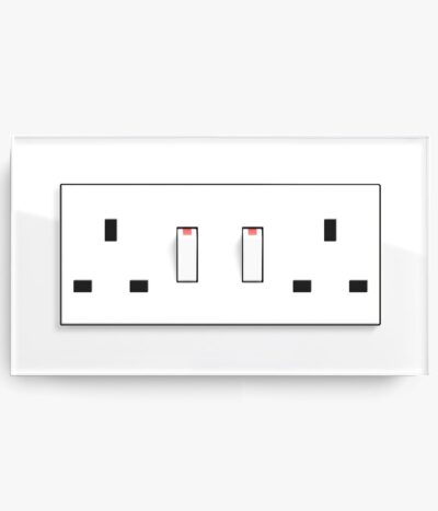 GIRA Esprit White Glass plug socket