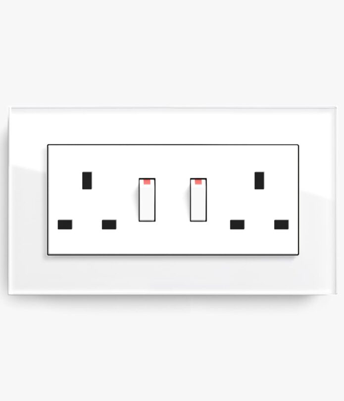 GIRA Esprit White Glass plug socket