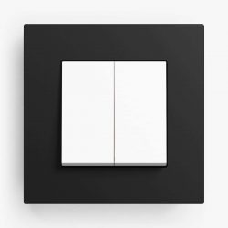 GIRA Esprit light switch in linoleum plywood anthracite