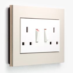 GIRA Esprit Linoleum Plywood Light Grey socket