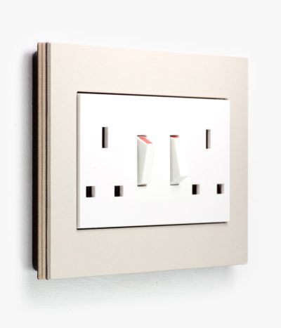 GIRA Esprit Linoleum Plywood Light Grey socket
