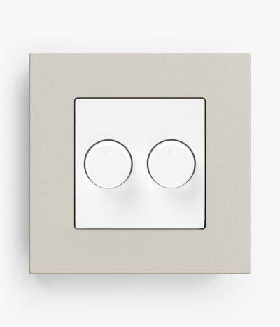 Esprit Lino-Ply Grey/White Glossy Double Dimmer (2-way, 2x200W)