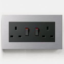 GIRA Esprit Aluminium Double Socket