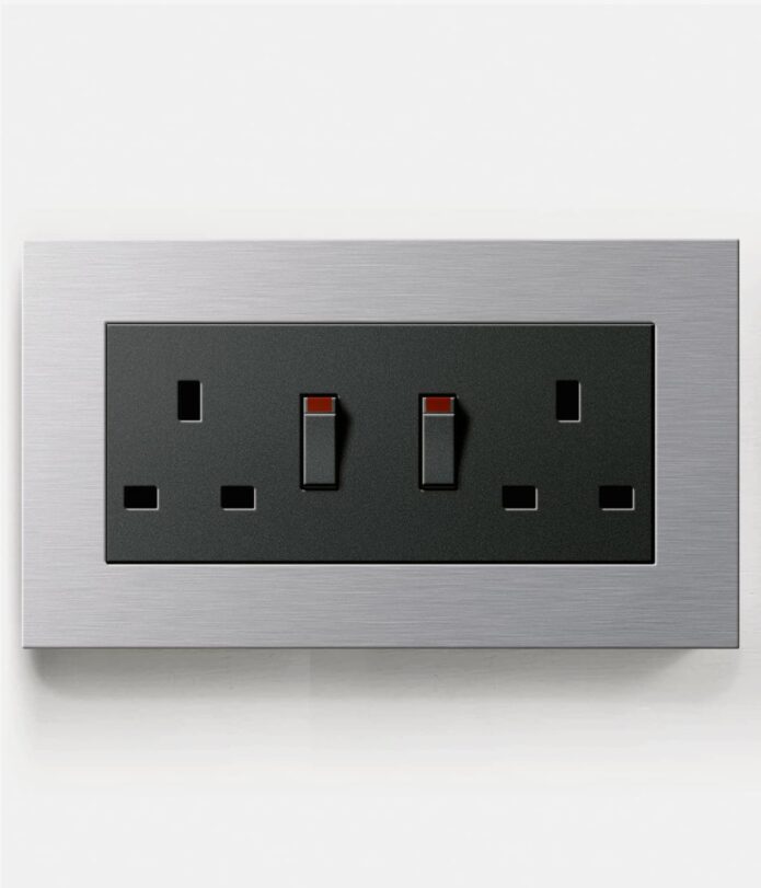 GIRA Esprit Aluminium Double Socket