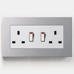 GIRA Esprit Aluminium Double Socket
