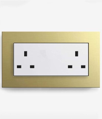 Esprit Gold double unswitched socket