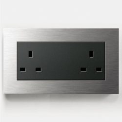GIRA Esprit Stainless Steel Double Socket