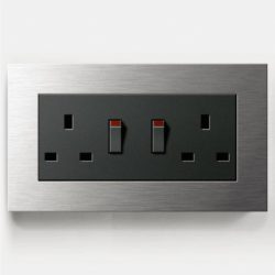 GIRA Esprit Stainless Steel Double Socket