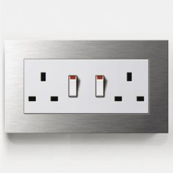 GIRA Esprit Stainless Steel Double Socket