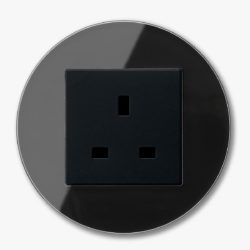 GIRA Studio Black single power socket